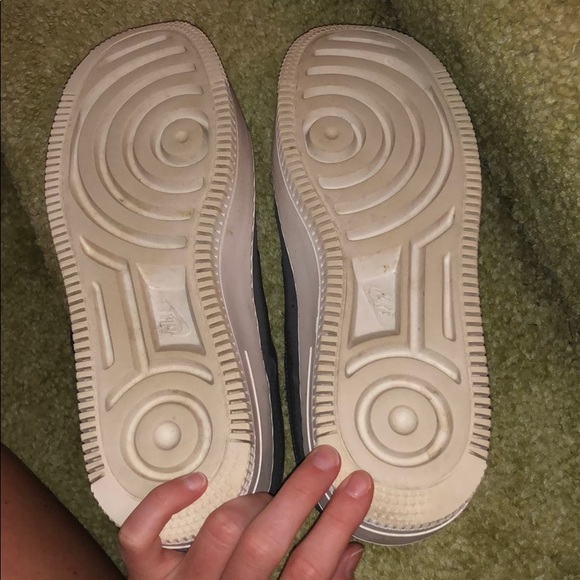 Charcoal colored, suede, Air Force 1s - Picture 3 of 8